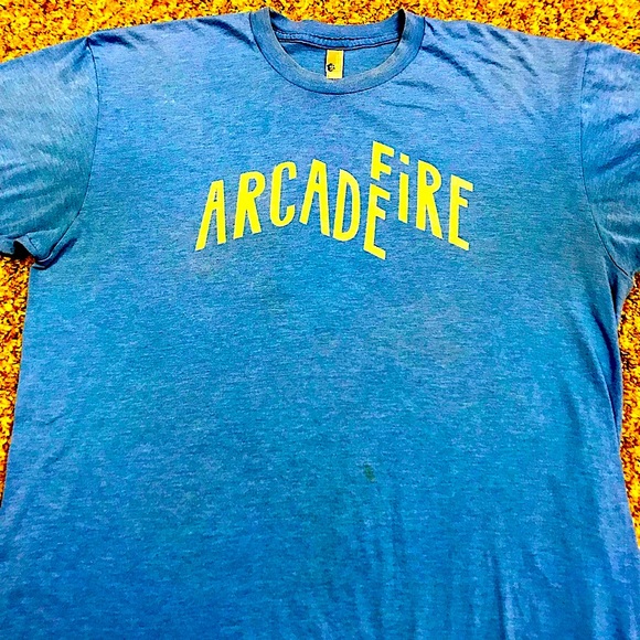 American Apparel Shirts 1 Arcade Fire Band Original Logo And Badge Logo On Bottom Side Tee Poshmark